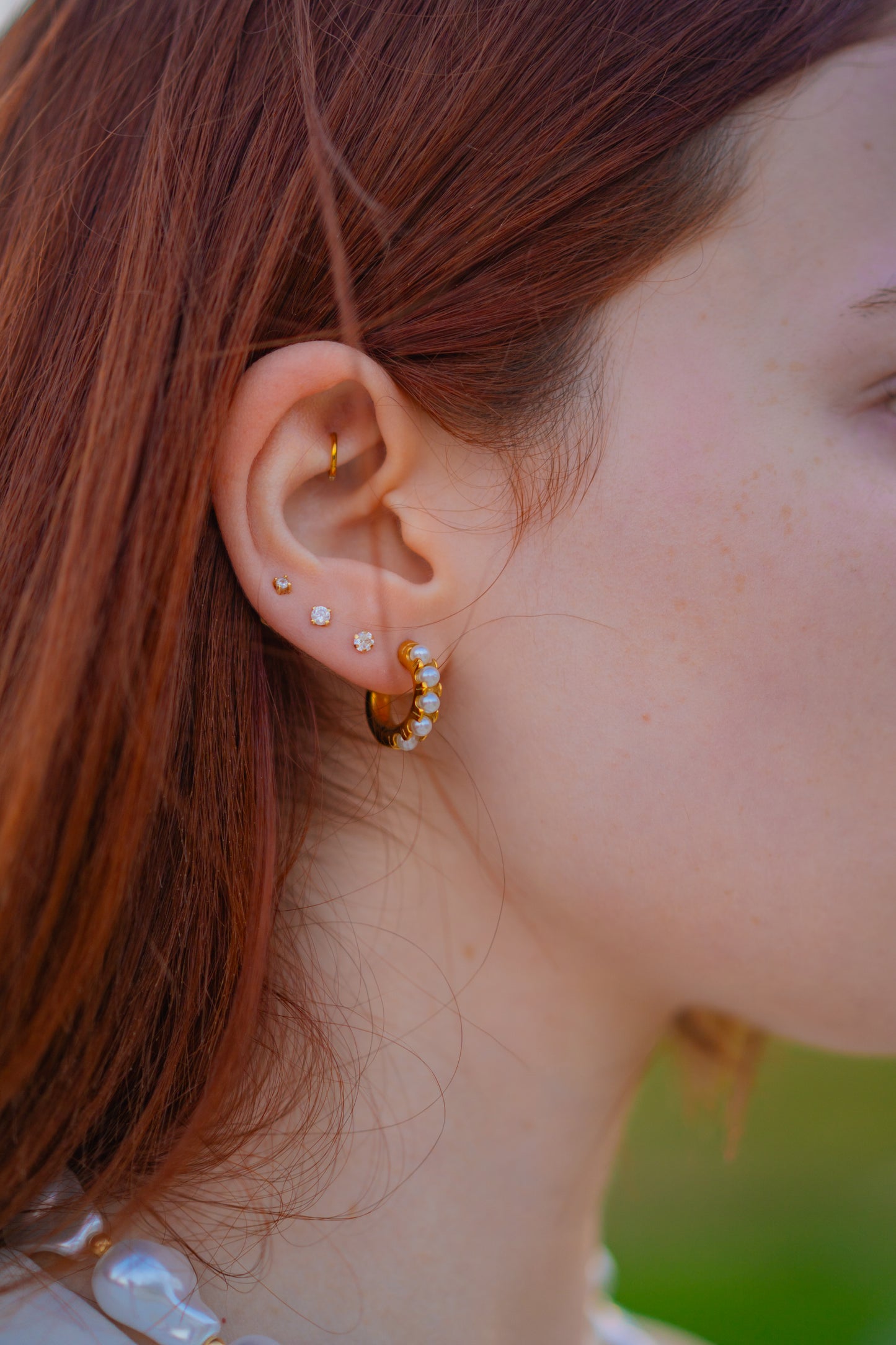 Pearl Hoop Earring