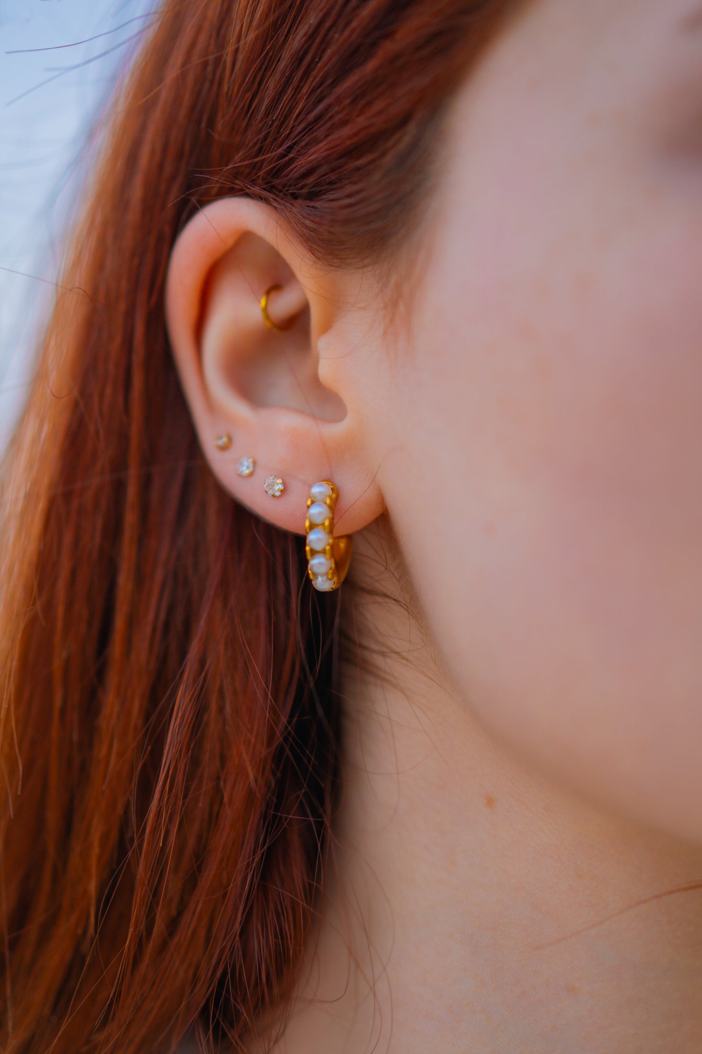 Pearl Hoop Earring